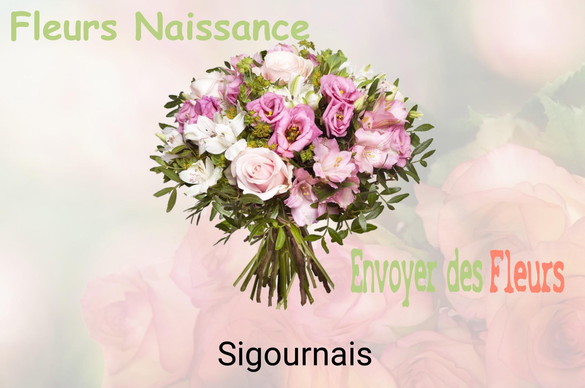 Bouquet de fleurs de naissance livré à Sigournais